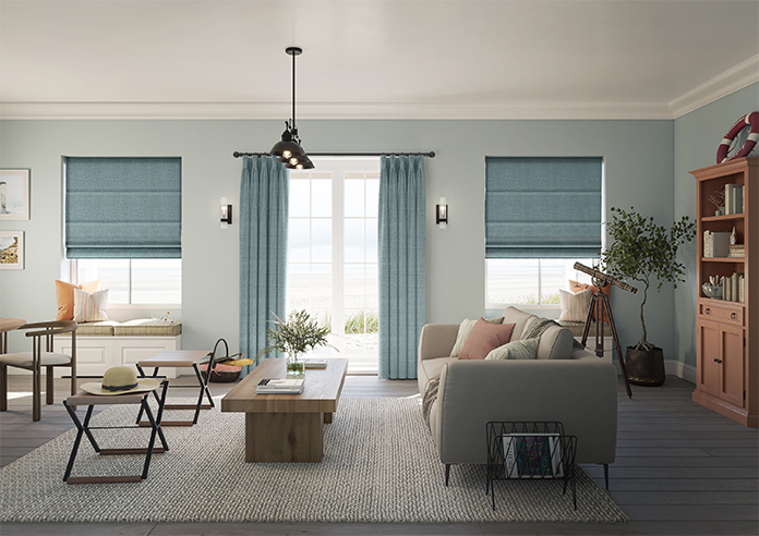 Jakarta, Cerulean - Roman Blind - Image 8